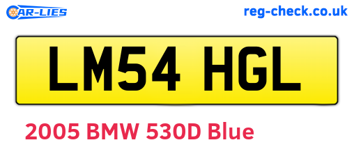 LM54HGL are the vehicle registration plates.