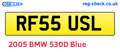 RF55USL are the vehicle registration plates.