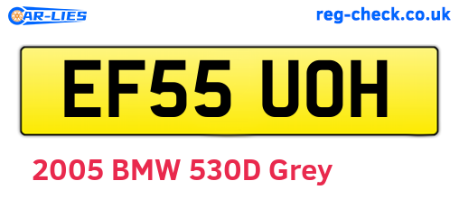 EF55UOH are the vehicle registration plates.