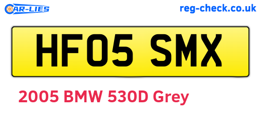 HF05SMX are the vehicle registration plates.