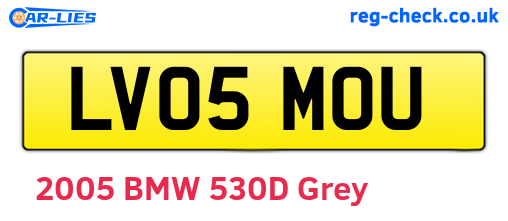 LV05MOU are the vehicle registration plates.