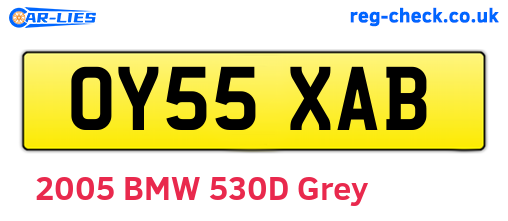 OY55XAB are the vehicle registration plates.