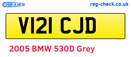 V121CJD are the vehicle registration plates.
