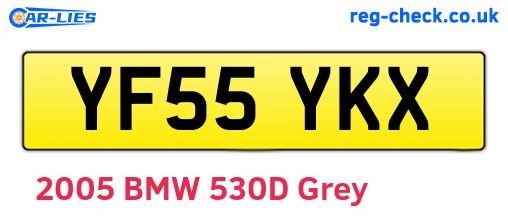 YF55YKX are the vehicle registration plates.