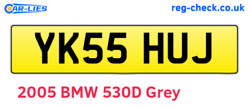 YK55HUJ are the vehicle registration plates.