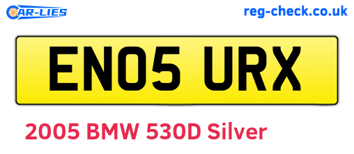 EN05URX are the vehicle registration plates.