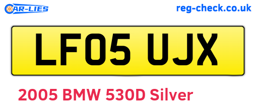 LF05UJX are the vehicle registration plates.