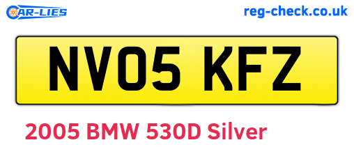 NV05KFZ are the vehicle registration plates.