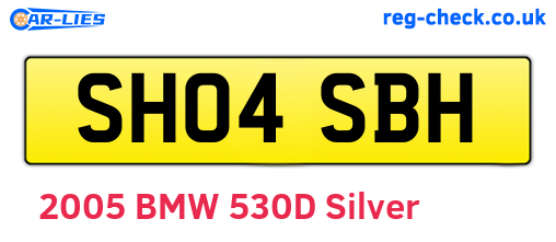 SH04SBH are the vehicle registration plates.