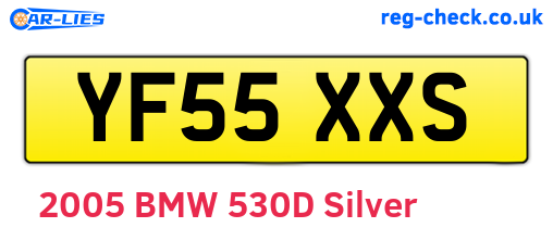 YF55XXS are the vehicle registration plates.