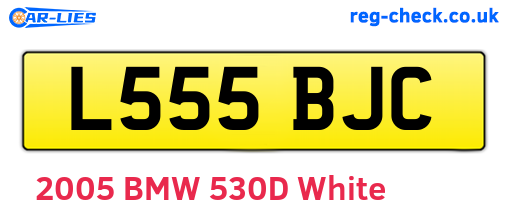 L555BJC are the vehicle registration plates.