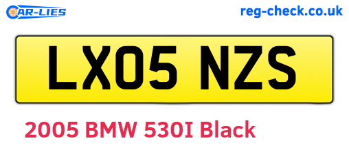 LX05NZS are the vehicle registration plates.