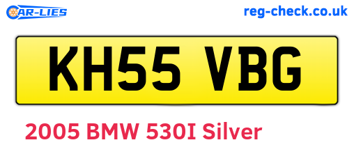 KH55VBG are the vehicle registration plates.