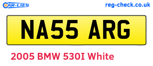 NA55ARG are the vehicle registration plates.