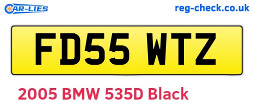 FD55WTZ are the vehicle registration plates.
