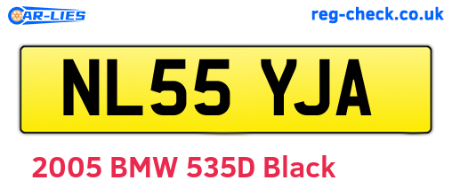 NL55YJA are the vehicle registration plates.