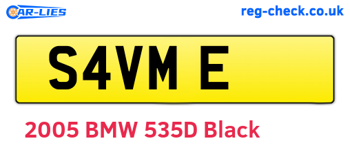 S4VME are the vehicle registration plates.