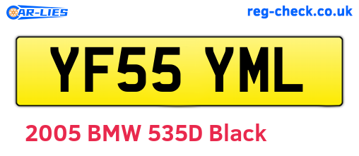 YF55YML are the vehicle registration plates.