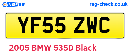 YF55ZWC are the vehicle registration plates.