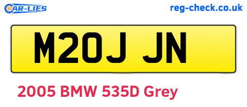 M20JJN are the vehicle registration plates.