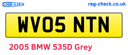 WV05NTN are the vehicle registration plates.
