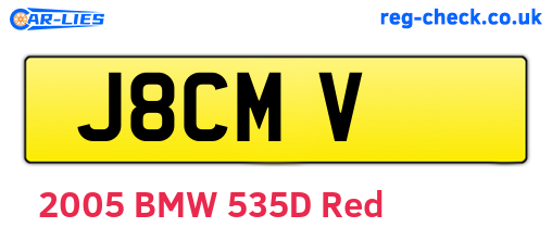 J8CMV are the vehicle registration plates.