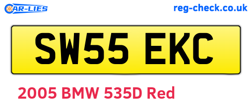 SW55EKC are the vehicle registration plates.