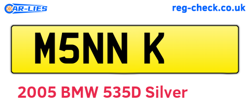 M5NNK are the vehicle registration plates.