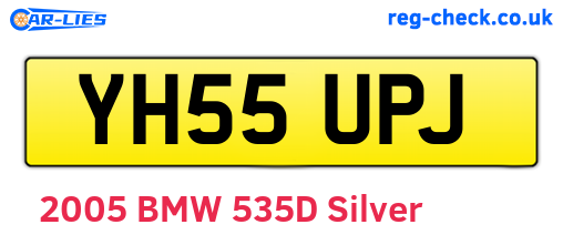 YH55UPJ are the vehicle registration plates.