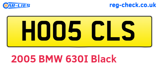 HO05CLS are the vehicle registration plates.