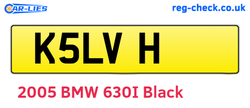 K5LVH are the vehicle registration plates.