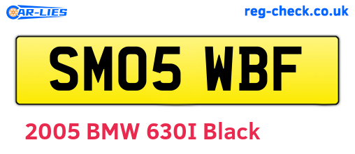 SM05WBF are the vehicle registration plates.