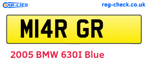 M14RGR are the vehicle registration plates.