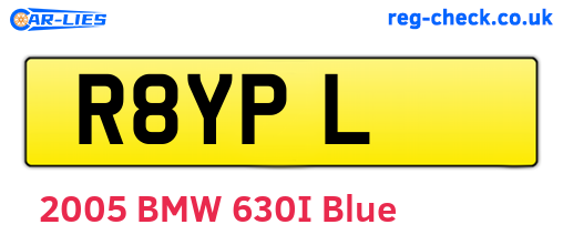 R8YPL are the vehicle registration plates.