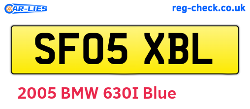 SF05XBL are the vehicle registration plates.