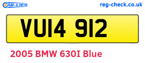 VUI4912 are the vehicle registration plates.