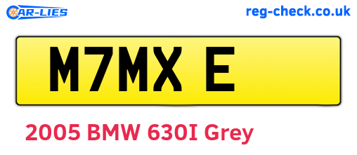 M7MXE are the vehicle registration plates.