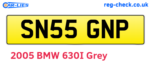 SN55GNP are the vehicle registration plates.
