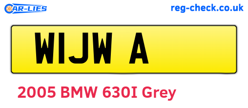 W1JWA are the vehicle registration plates.