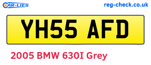 YH55AFD are the vehicle registration plates.