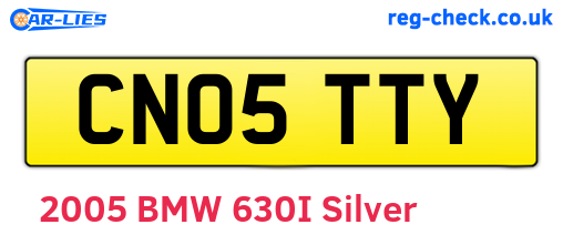 CN05TTY are the vehicle registration plates.