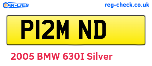 P12MND are the vehicle registration plates.