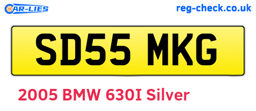 SD55MKG are the vehicle registration plates.