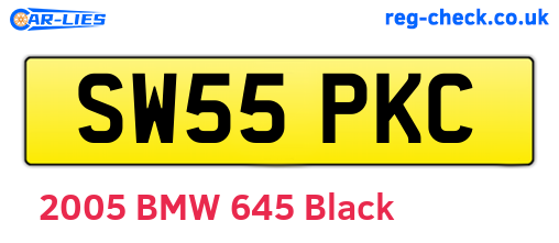 SW55PKC are the vehicle registration plates.