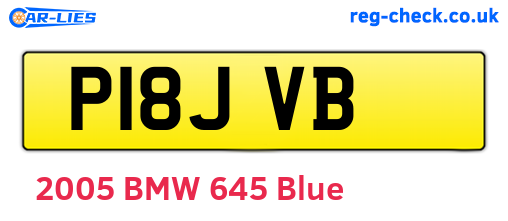 P18JVB are the vehicle registration plates.