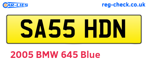SA55HDN are the vehicle registration plates.