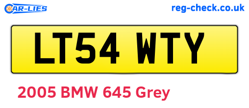 LT54WTY are the vehicle registration plates.