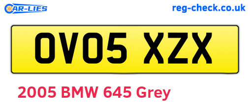 OV05XZX are the vehicle registration plates.