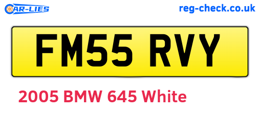 FM55RVY are the vehicle registration plates.