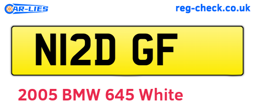 N12DGF are the vehicle registration plates.